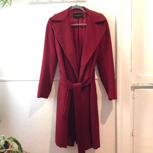 Vintage Donna Karan signature wool coat red